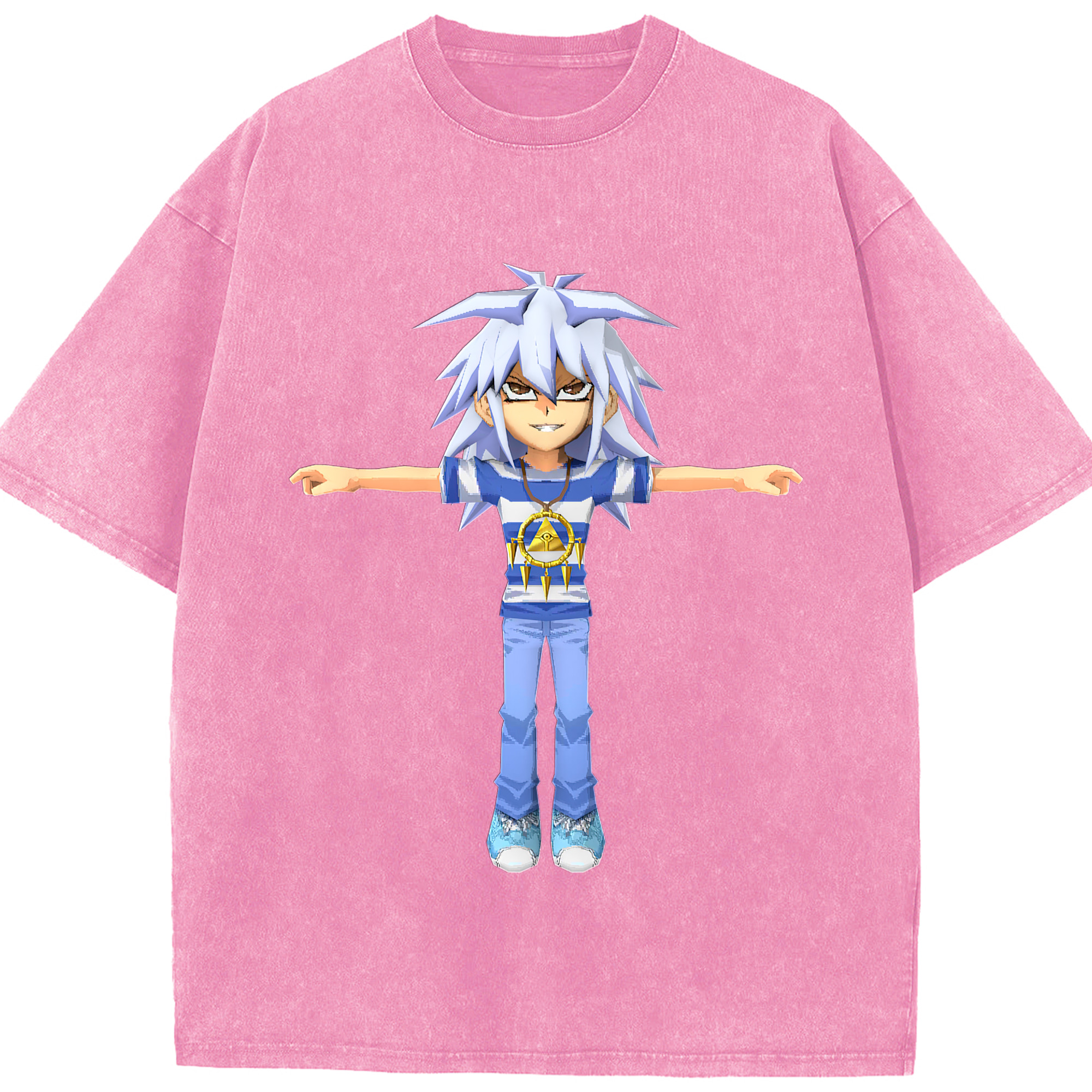 （画像用） 遊☆戯☆王 Yu-Gi-Oh! 綿100% ヴィンテージ風 半袖Tシャツ（フロントプリント）